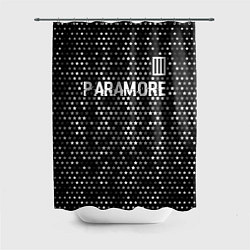 Шторка для душа Paramore glitch на темном фоне: символ сверху, цвет: 3D-принт