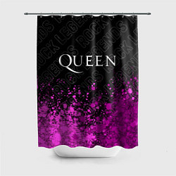 Шторка для душа Queen rock legends: символ сверху, цвет: 3D-принт