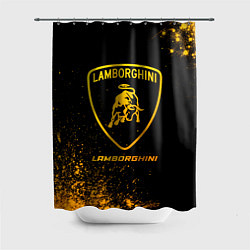 Шторка для душа Lamborghini - gold gradient, цвет: 3D-принт