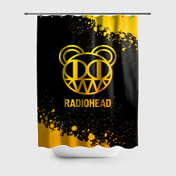 Шторка для душа Radiohead - gold gradient, цвет: 3D-принт