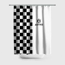 Шторка для душа Астро шахматка, цвет: 3D-принт