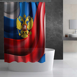 Шторка для душа Золотой герб России, цвет: 3D-принт — фото 2