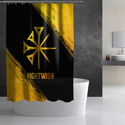 Шторка для душа Nightwish - gold gradient, цвет: 3D-принт — фото 2