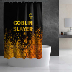 Шторка для душа Goblin Slayer - gold gradient: символ сверху, цвет: 3D-принт — фото 2