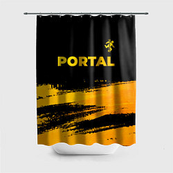 Шторка для душа Portal - gold gradient: символ сверху, цвет: 3D-принт