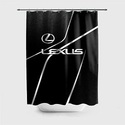 Шторка для душа Lexus - white line, цвет: 3D-принт