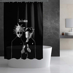 Шторка для душа Сатору Годжо и Гетто Сугуру - Магическая битва, цвет: 3D-принт — фото 2