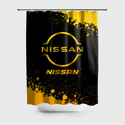 Шторка для душа Nissan - gold gradient, цвет: 3D-принт