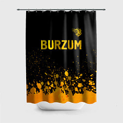 Шторка для душа Burzum - gold gradient: символ сверху, цвет: 3D-принт