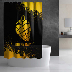 Шторка для душа Green Day - gold gradient, цвет: 3D-принт — фото 2