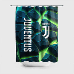 Шторка для душа Juventus green neon, цвет: 3D-принт