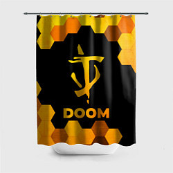 Шторка для душа Doom - gold gradient, цвет: 3D-принт