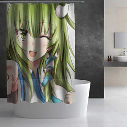 Шторка для душа Touhou Project Санаэ Котия, цвет: 3D-принт — фото 2