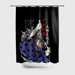 Шторка для душа Кокушибо самурай - Клинок демонов, цвет: 3D-принт