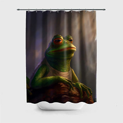 Шторка для душа Натуральная лягушка Пепе, цвет: 3D-принт