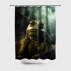 Шторка для душа Большая жаба Пепе, цвет: 3D-принт