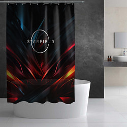 Шторка для душа Starfield abstract logo, цвет: 3D-принт — фото 2