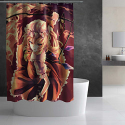 Шторка для душа Touhou Project Фландр Scarlet, цвет: 3D-принт — фото 2