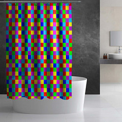 Шторка для душа Разноцветные плитки, цвет: 3D-принт — фото 2