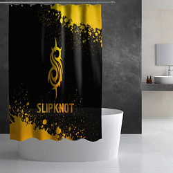 Шторка для душа Slipknot - gold gradient, цвет: 3D-принт — фото 2