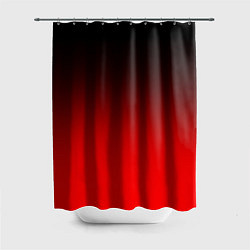 Шторка для душа Градиент: от черного до ярко-красного, цвет: 3D-принт