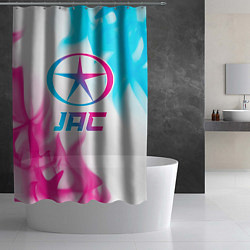 Шторка для душа JAC neon gradient style, цвет: 3D-принт — фото 2