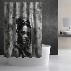 Шторка для душа Синеглазка, цвет: 3D-принт — фото 2