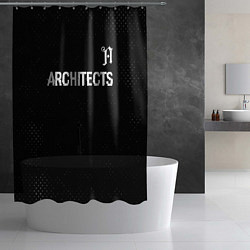 Шторка для душа Architects glitch на темном фоне: символ сверху, цвет: 3D-принт — фото 2