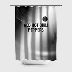 Шторка для душа Red Hot Chili Peppers glitch на светлом фоне посер, цвет: 3D-принт