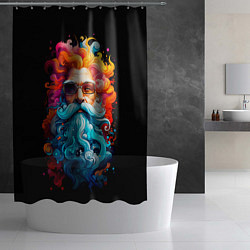 Шторка для душа Санта Клаус разноцветный, цвет: 3D-принт — фото 2