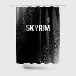 Шторка для душа Skyrim glitch на темном фоне посередине, цвет: 3D-принт