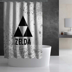 Шторка для душа Zelda glitch на светлом фоне, цвет: 3D-принт — фото 2