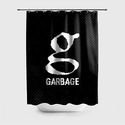 Шторка для душа Garbage glitch на темном фоне, цвет: 3D-принт