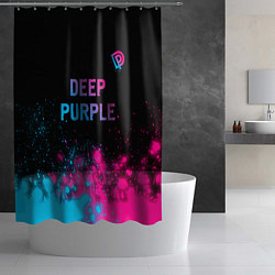 Шторка для душа Deep Purple - neon gradient посередине, цвет: 3D-принт — фото 2