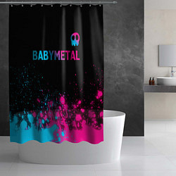 Шторка для душа Babymetal - neon gradient посередине, цвет: 3D-принт — фото 2