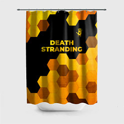 Шторка для душа Death Stranding - gold gradient посередине, цвет: 3D-принт