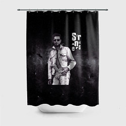 Шторка для душа Depeche Mode - Dave Gahan strangers pistol, цвет: 3D-принт