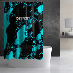 Шторка для душа Detroit become human кровь андроида, цвет: 3D-принт — фото 2
