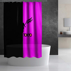 Шторка для душа Токийские мстители черно-розовый, цвет: 3D-принт — фото 2