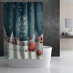 Шторка для душа Снежное покрывало праздника, цвет: 3D-принт — фото 2