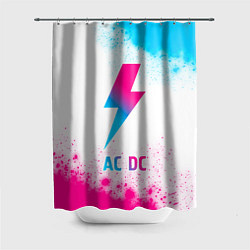 Шторка для душа AC DC neon gradient style, цвет: 3D-принт