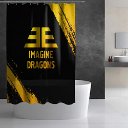 Шторка для душа Imagine Dragons - gold gradient, цвет: 3D-принт — фото 2