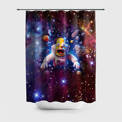 Шторка для душа Homer Simpson in space - ai art, цвет: 3D-принт