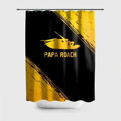 Шторка для душа Papa Roach - gold gradient, цвет: 3D-принт
