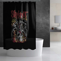 Шторка для душа Slipknot - злодей, цвет: 3D-принт — фото 2