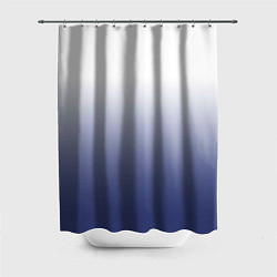 Шторка для душа Туманный градиент бело-синий, цвет: 3D-принт