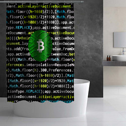 Шторка для душа Bitcoin сатоши, цвет: 3D-принт — фото 2