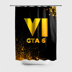 Шторка для душа GTA 6 - gold gradient, цвет: 3D-принт