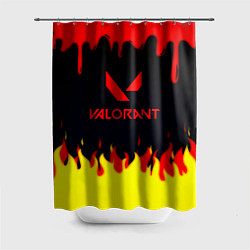 Шторка для душа Valorant flame texture games, цвет: 3D-принт
