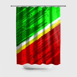 Шторка для душа Расцветка Зеленоградского флага, цвет: 3D-принт